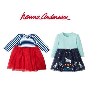 Lot of 2 Hanna Andersson Tutu Dresses 12 - 18 mos (EU 75) EUC